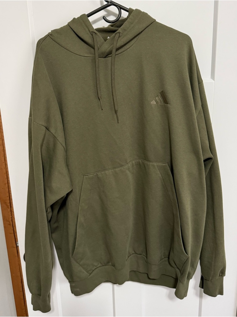 Adidas Olive Green Pullover Hoodie